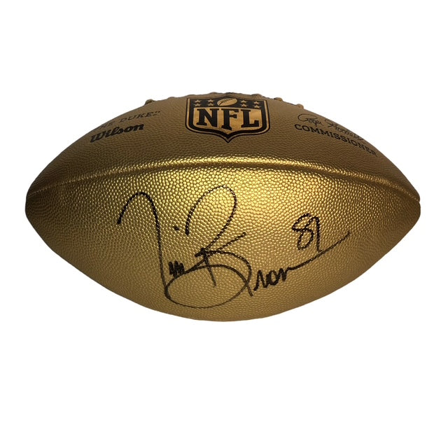 Tim Brown Signed NFL 100 football - Beckett Authenticated