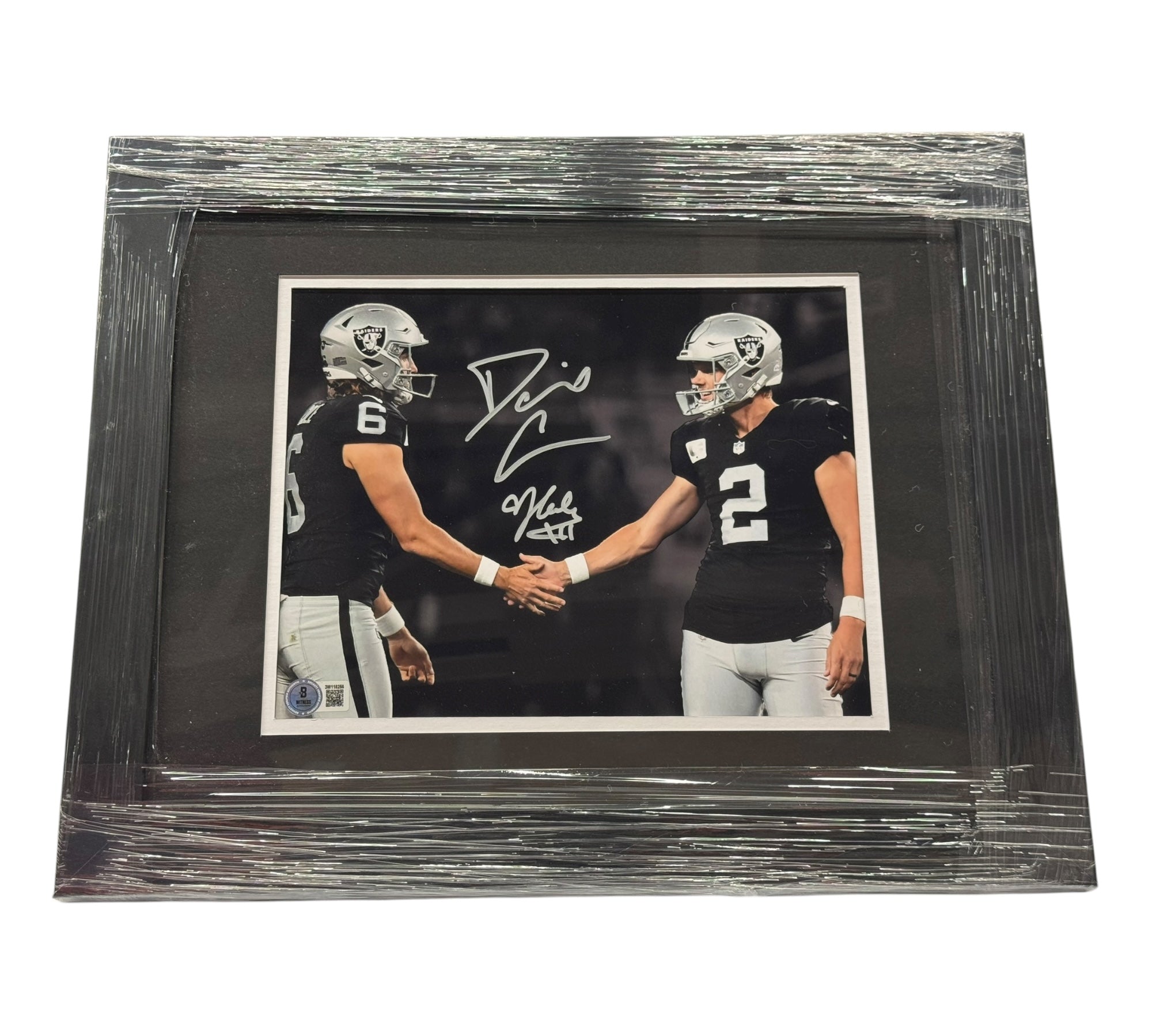 Daniel Carlson & A.J. Cole Signed 8X10 Framed and Matted Photo - Beckett Authenticated