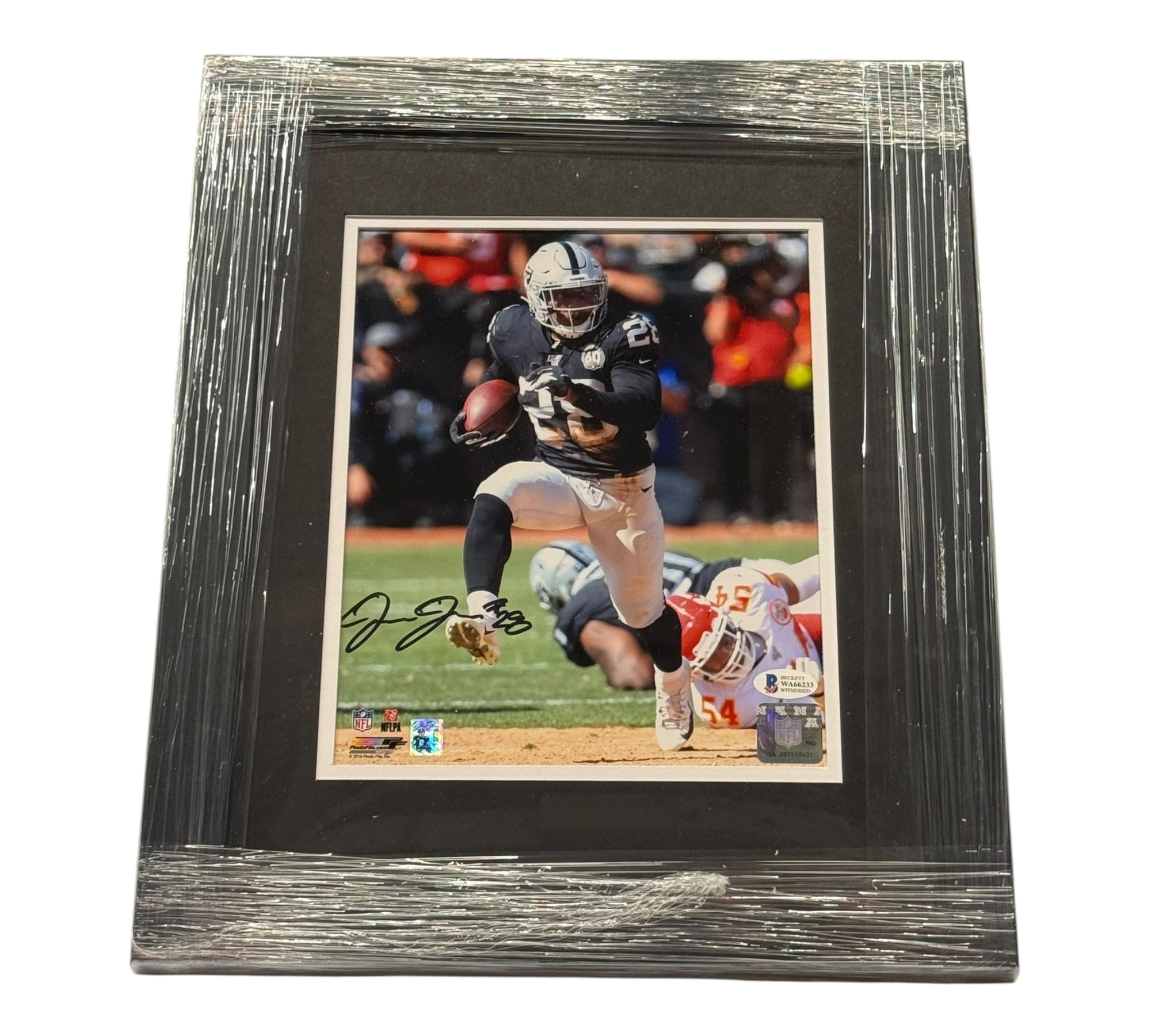 Josh Jacobs Signed 8X10 Framed and Matted Photo - Beckett Authenticated